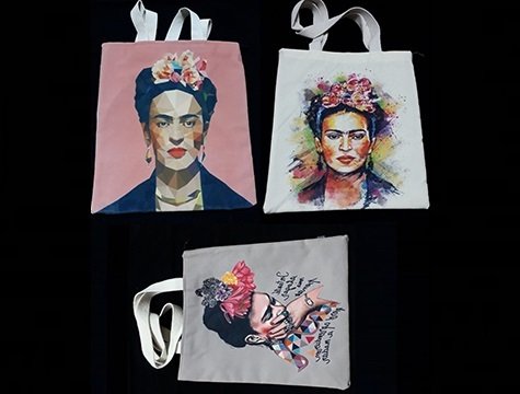 Dijital Baskılı Frida Kahlo  Desenli Bayan Çantası