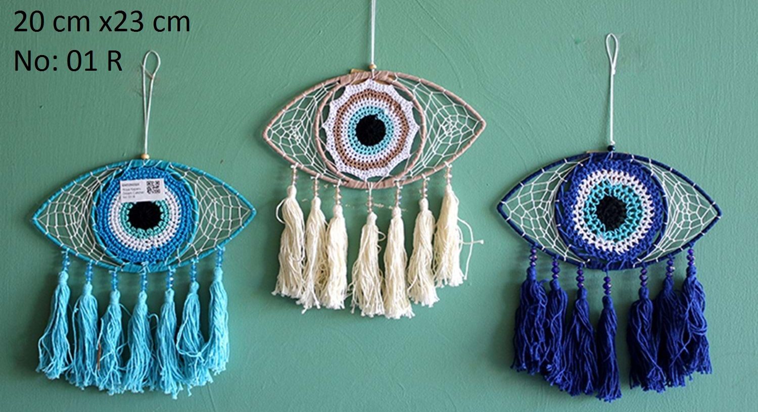 Göz Şeklinde Püsküllü Rüya Düş Kapanı Dream Catcher