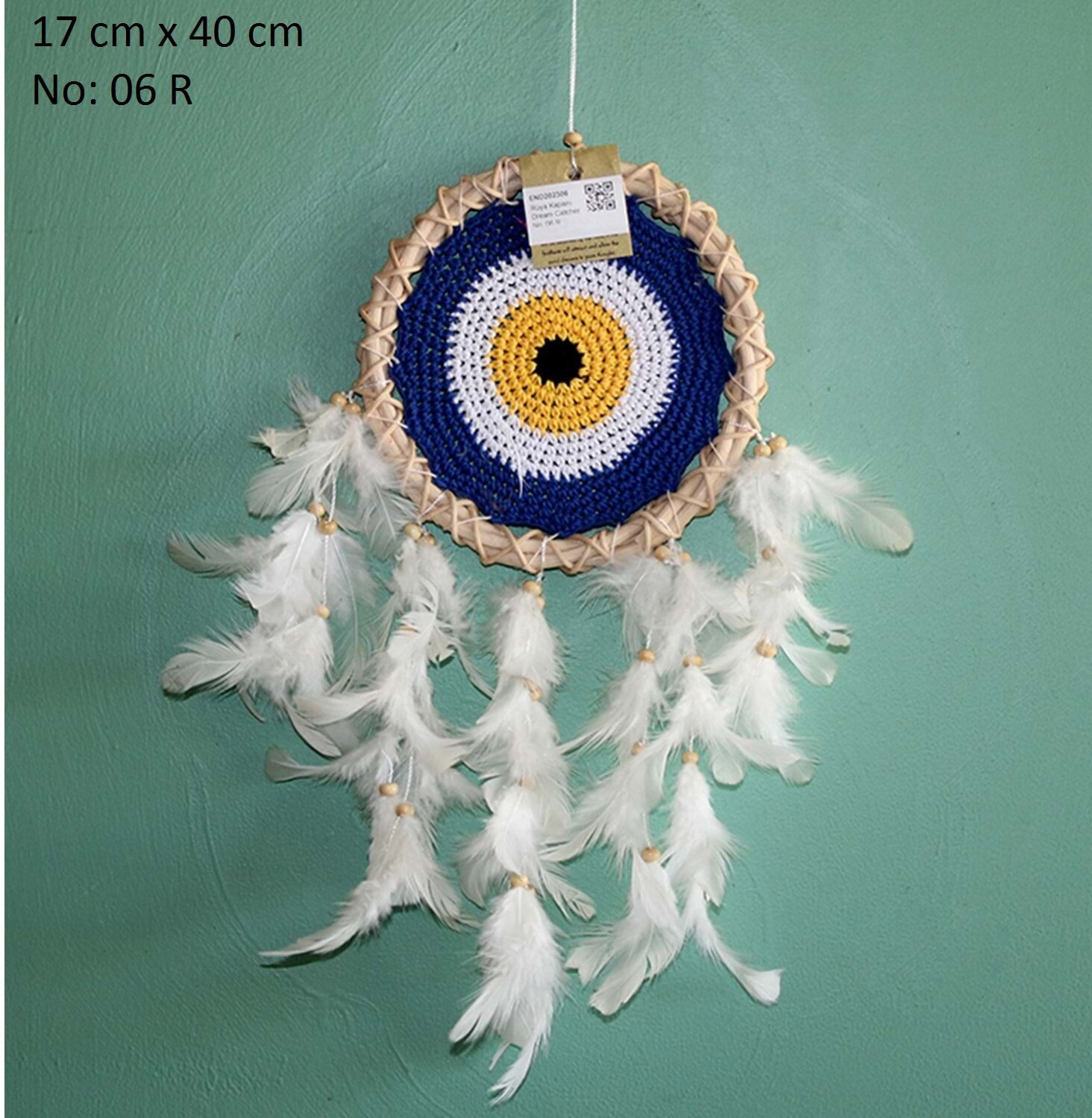Beyaz Tüylü Renkli Rüya Düş Kapanı Dream Catcher