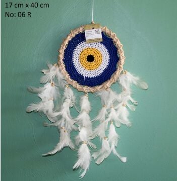 Beyaz Tüylü Renkli Rüya Düş Kapanı Dream Catcher