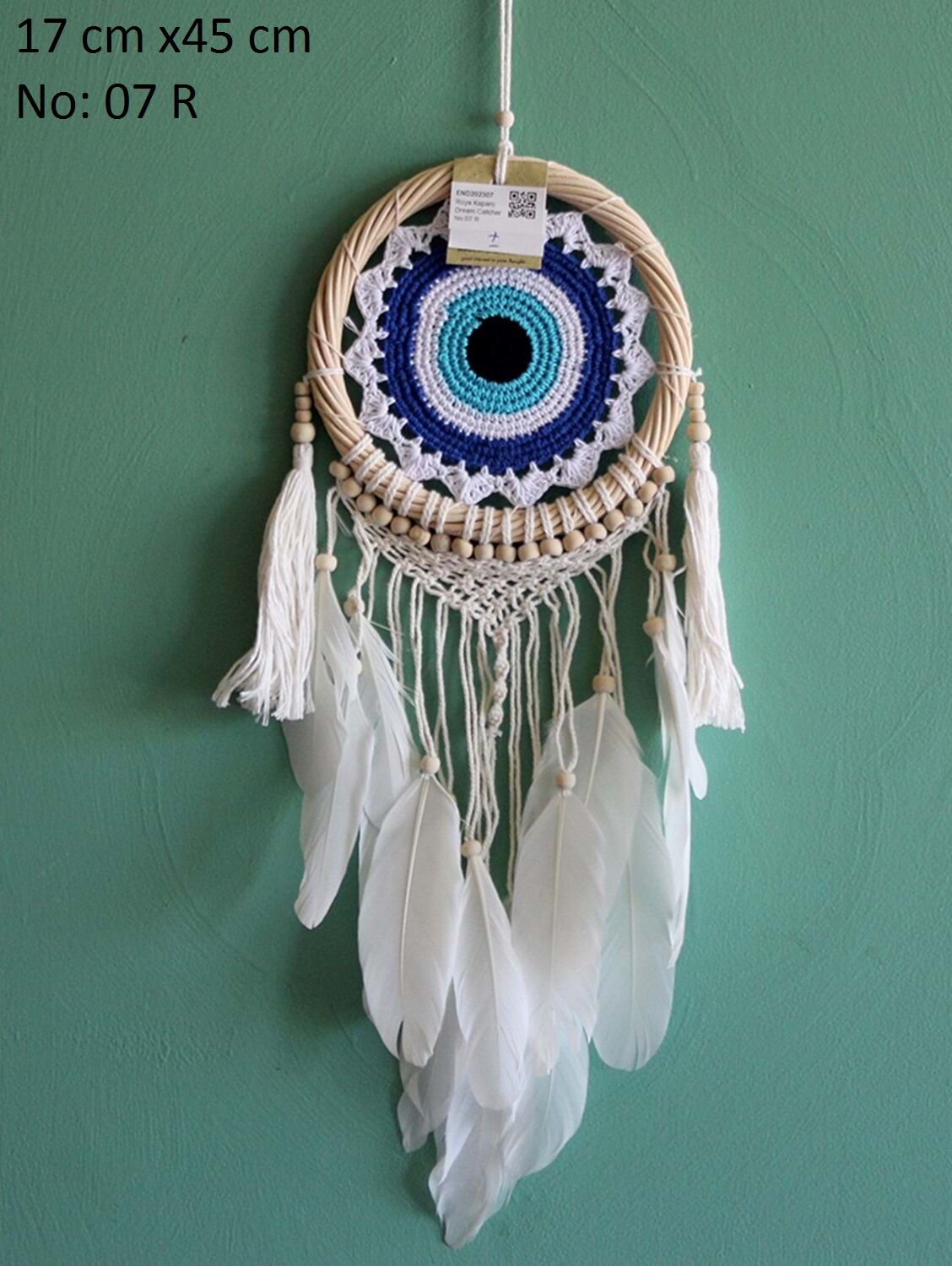 Beyaz Tüylü Renkli Rüya Düş Kapanı Dream Catcher