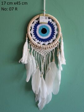 Beyaz Tüylü Renkli Rüya Düş Kapanı Dream Catcher