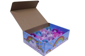 Mini Tüylü Unicorn Temalı Dekoratif Cam Kar Küresi