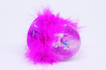 Mini Tüylü Unicorn Temalı Dekoratif Cam Kar Küresi