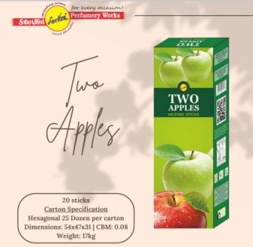 Sree Vani Two Apple Red & Green Çubuk Tütsü Incense Sticks (120 Adet)