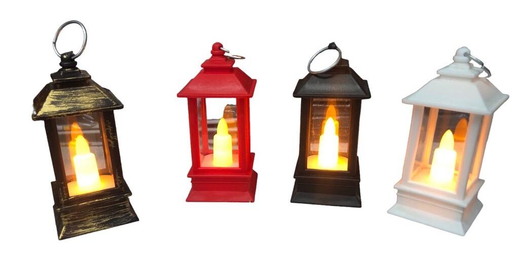 Dekoratif Kandil Şekline Pilli Işıklı Mum Biblo (10 cm)