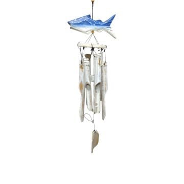 Bambu Balık Ve Fil Hayvan Temalı Rüzgar Çanı (25 cm)