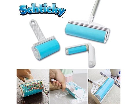 Schticky Yıkanabilir Kedi Köpek Tüy ve Toz Toplama Rulosu Set (3 Parça)