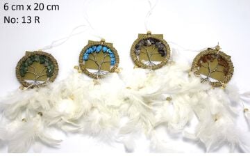 Renkli Ağaç Tasarımlı Rüya Düş Kapanı Dream Catcher