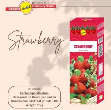 Sree Vani Strawberry (Çilek) Çubuk Tütsü Incense Sticks (120 Adet)