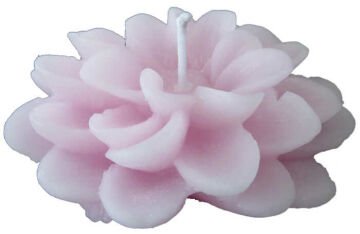 Dekoratif Çiçek Görünümlü Pembe Mum (5 Adet)