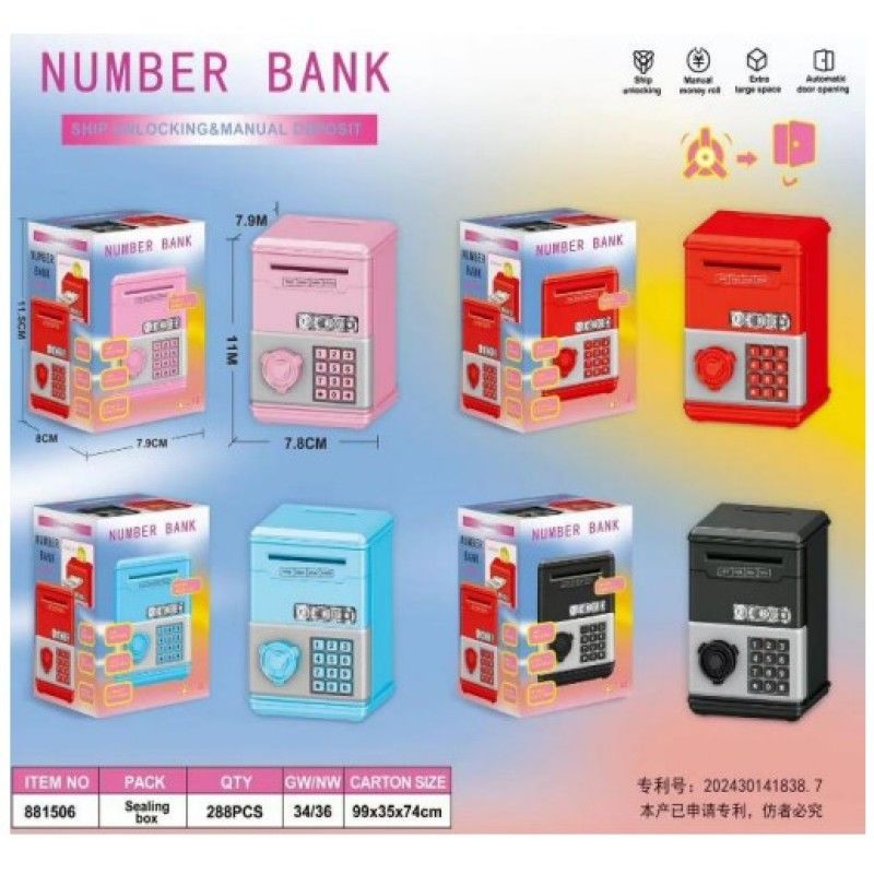 Çocuklar İçin Şifreli Kasa Number Bank