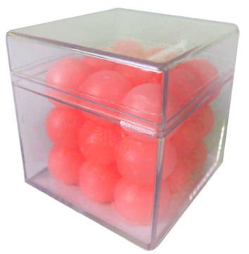 Dekoratif Mini Bubble Kırmızı Mum 4.5cm (25 Adet)