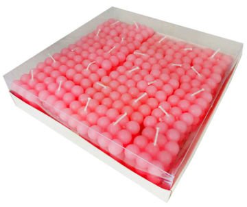 Dekoratif Mini Bubble Kırmızı Mum 4.5cm (25 Adet)