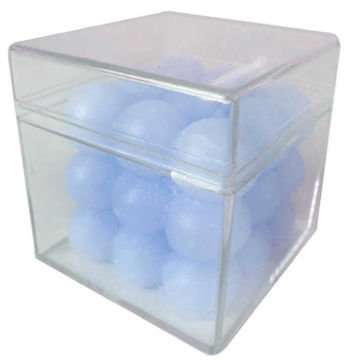 Dekoratif Mini Bubble Mavi Mum 4.5cm (25 Adet)