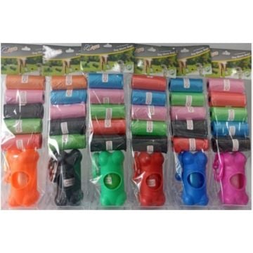 Köpek Dışkı Poşeti ve Kemik Şeklinde Taşıma Aparatı 6'lı Set