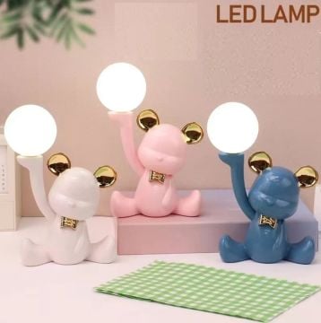Ayı Temalı Çocuk Led Şarjlı Masa Lambası