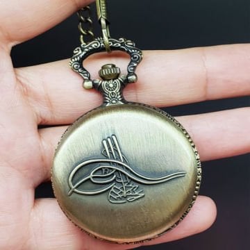 Osmanlı Tuğralı Atik Köstekli Cep Saati