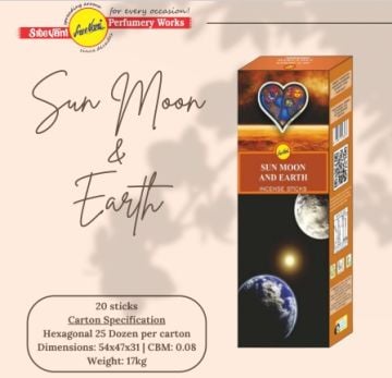 Sree Vani Sun Moon & Earth Çubuk Tütsü İncense Sticks (120 Adet)