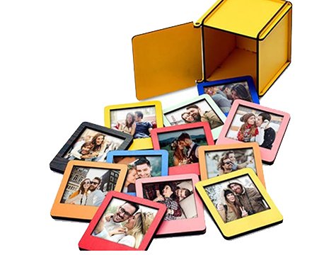 12 Fotoğraflı Ahşap Çerçeve Kutusu