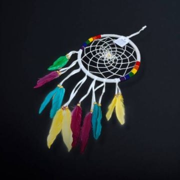Renkli Düş Kapanı Flok Çakra Dreamcatcher