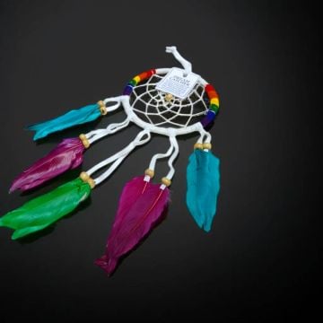 Flok Çakra Renkli Düş Kapanı Dreamcatcher