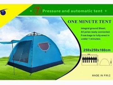 Tenteli Otomatik Kurulum Kamp Çadırı (4 & 7 Kişilik)