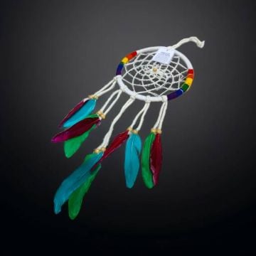 Renkli Flok Çakra Dreamcatcher Rüya Kapanı