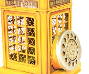 Dekoratif Nostaljik Metal Ahizeli Telefon Kumbara