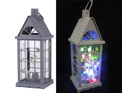 Dekoratif Led Renkli Işıklı Fener Mumluk