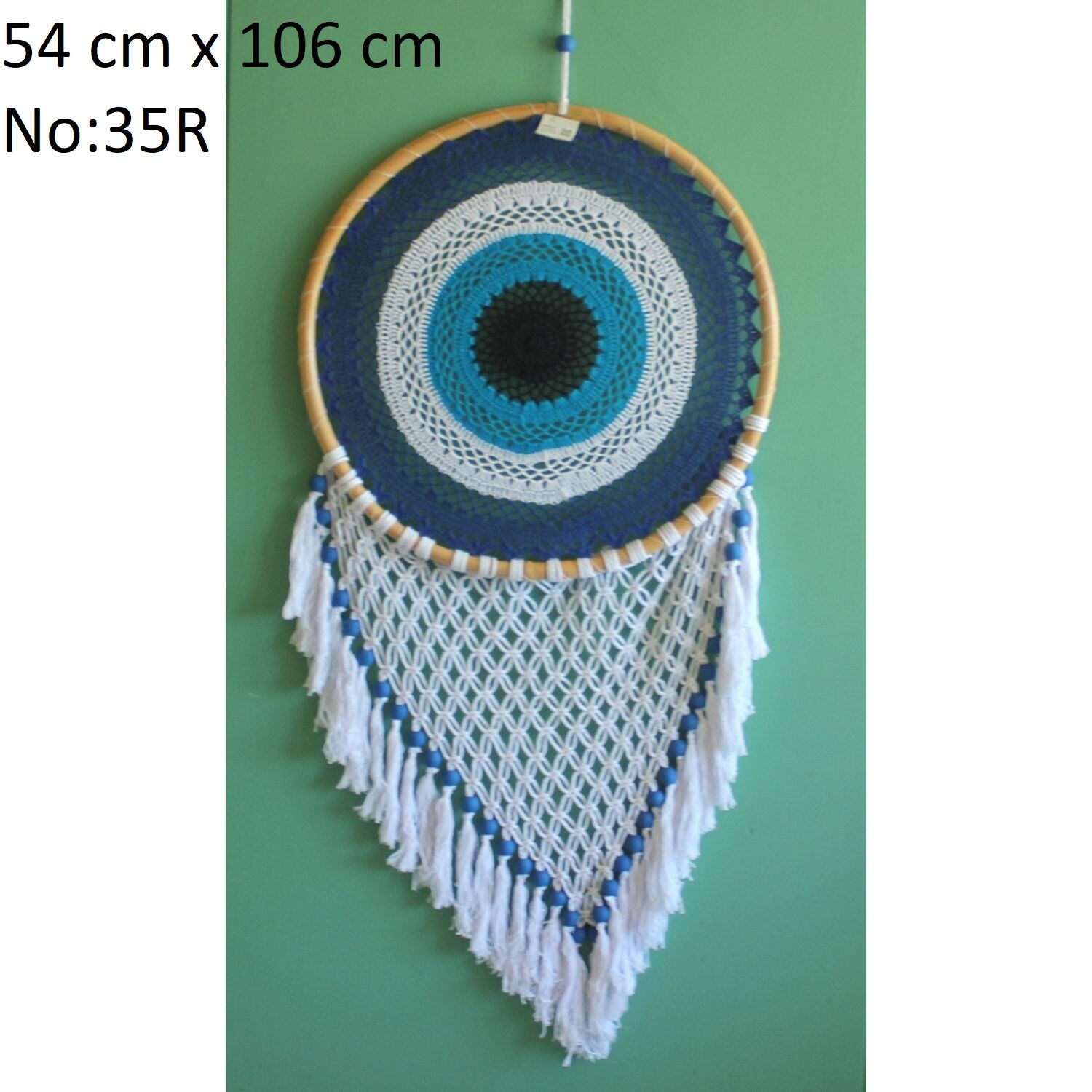 Nazar Boncuk Püsküllü Tasarım Tasarım Dream Catcher Rüya Kapanı