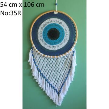 Nazar Boncuk Püsküllü Tasarım Tasarım Dream Catcher Rüya Kapanı