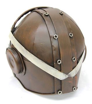 Dekoratif Nostaljik Metal Pilot Kaskı Biblosu (20 cm)