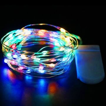 Teraryum İçin Pilli Renkli Rgb Peri Led (3 Mt)
