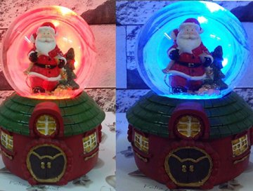 Renk Değiştiren Işıklı Müzikli Noel Baba Kar Küresi