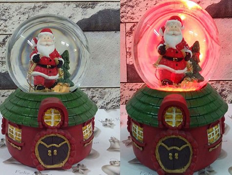 Renk Değiştiren Işıklı Müzikli Noel Baba Kar Küresi