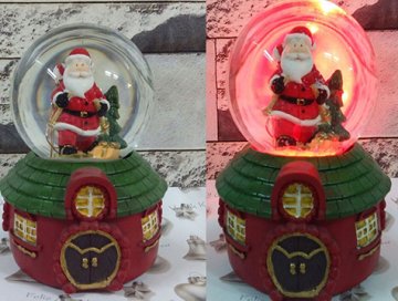 Renk Değiştiren Işıklı Müzikli Noel Baba Kar Küresi