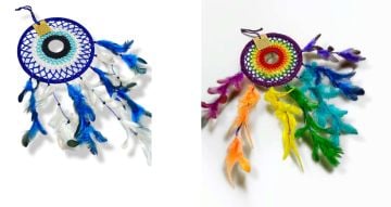 Örgülü Renkli Püsküllü Tasarım Dreamcatcher Rüya Kapanı