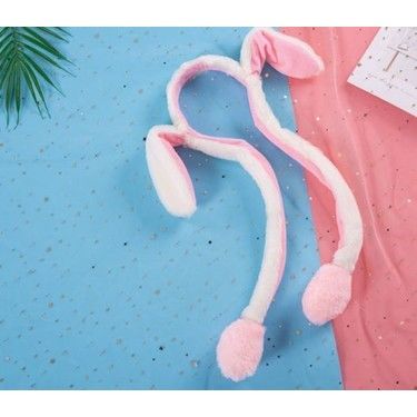 Peluş Hareketli Tavşan Kulaklı Taç
