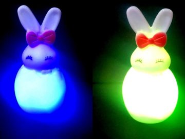 Yumurta içinde Tavşan Dekoratif Renk Değiştiren Işıklı Gece lambası