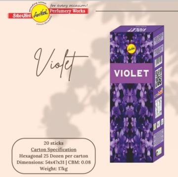 Sree Vani Violet (Menekşe) Çubuk Tütsü Incense Sticks (120 Adet)