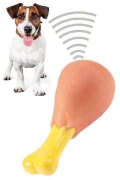 Köpekler İçin Tavuk Budu Kışkırtıcı Sesli Oyuncak