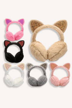 Peluş Ponpon Karakterli Kulaklıklar