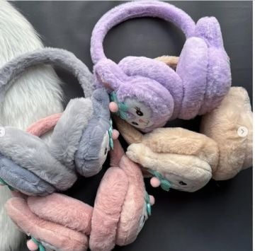 Peluş Ponpon Karakterli Kulaklıklar