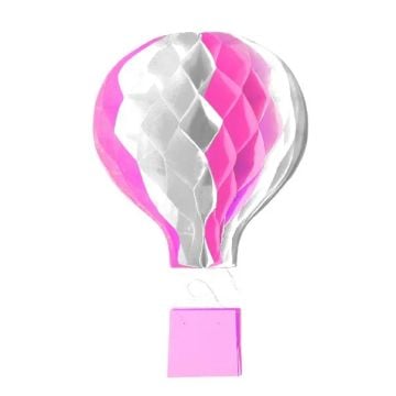 Paraşüt Şeklinde Petekli Pembe Süs 30cm