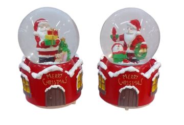 Yılbaşı Hediyeleri Ve Noel Baba Işıklı Müzikli Cam Kar Küresi