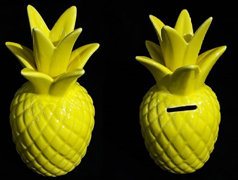 Seramik Ananas Şeklinde Dekoratif Kumbara