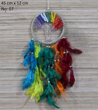 Hayat Ağacı Dream Catcher Renkli Boncuklu Düş Kapanı
