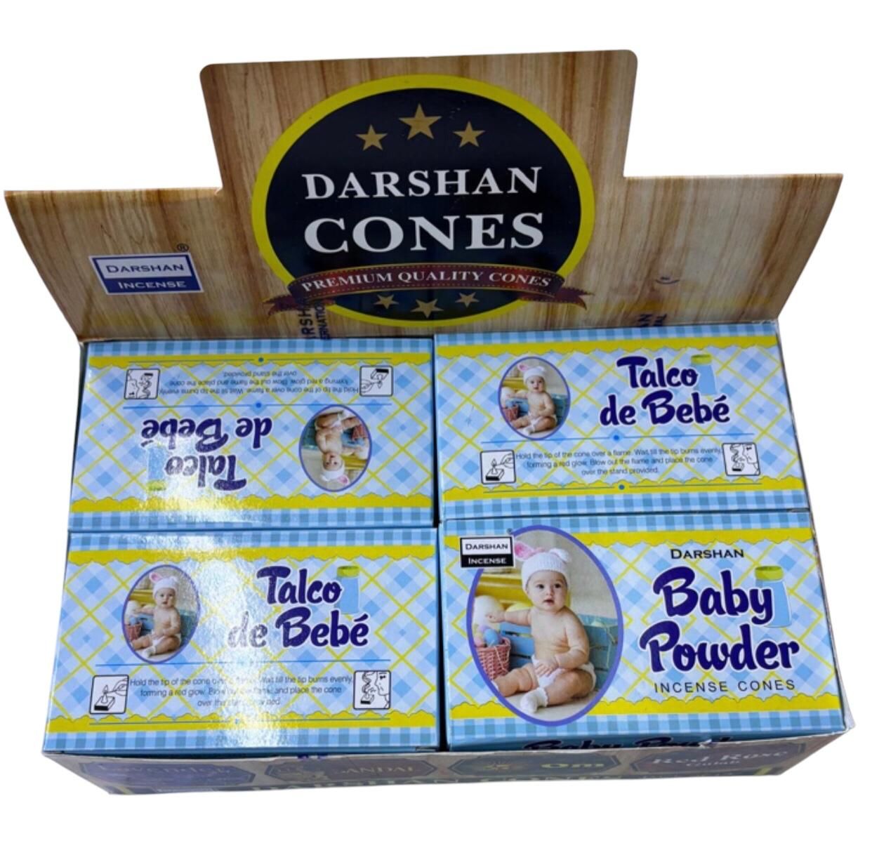 Darshan Baby Powder Konik Tütsü Incense Cones (120 Adet)