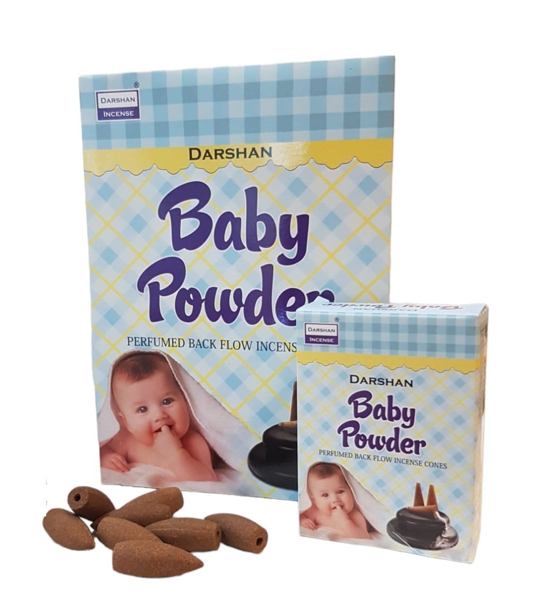 Darshan Baby Powder Geri Akış Back Flow Konik Tütsü (120 Adet)